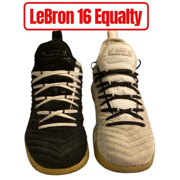 Nike LeBron 16 Equality Black White Shoes Men’s Size 9 Sneakers main image 14